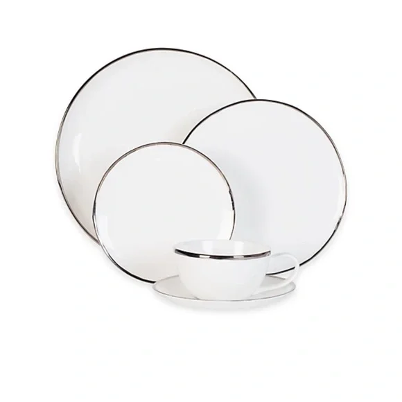Olivia Oliver™ Harper Organic Shape Platinum 5-Piece Place Setting